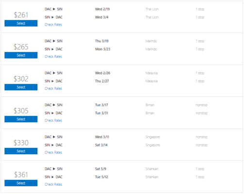 Dhaka to Singapore Cheap Ticket