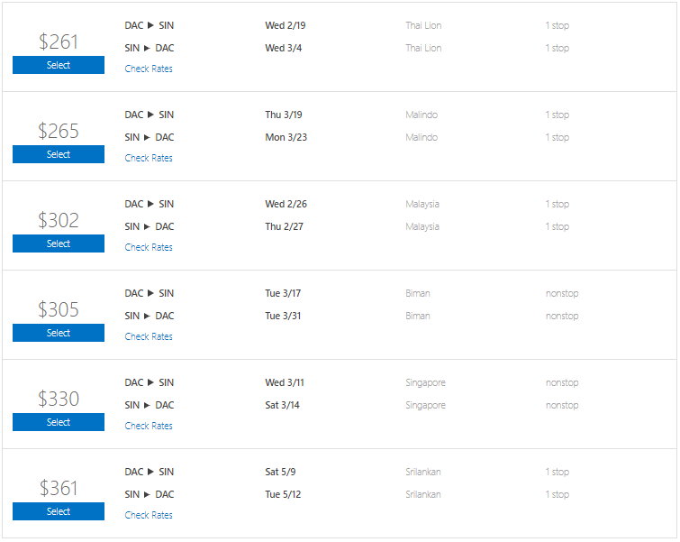 Dhaka to Singapore Cheap Ticket