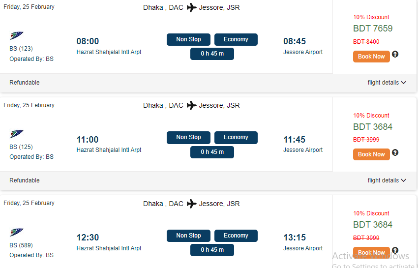 Dhaka to Jassore Flight | Buy Cheap Air Ticket From Dhaka